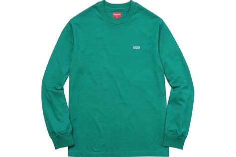 Supreme Supreme Metallic Box Logo L/S Tee Teal 